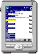 Ecran type avec menus déroulants Windows CE